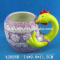 2016 high quality cock ceramic cream pitcher